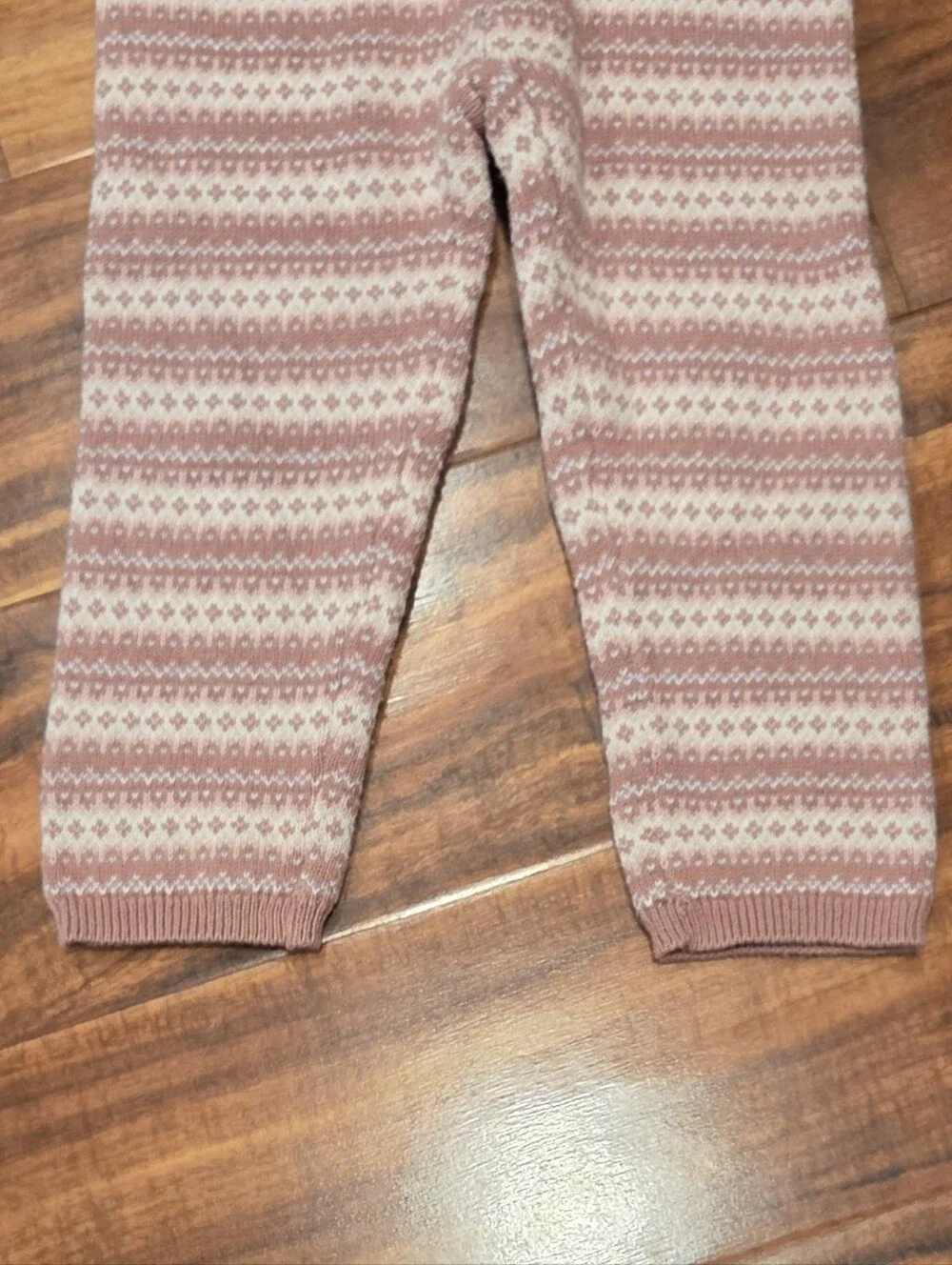 Janie and Jack EUC 18-24 Months Pink Fair Isle Sweater & Pants Set, Bodysuit